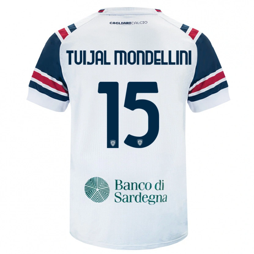 Danxen Mulher Camisola Luca Tuijai Mondellini #15 Branco Vermelho Verde Alternativa 2026/27 Camisa