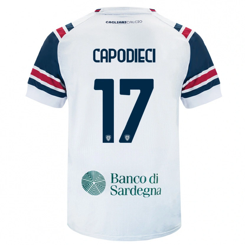 Danxen Mulher Camisola Loris Capodieci #17 Branco Vermelho Verde Alternativa 2026/27 Camisa