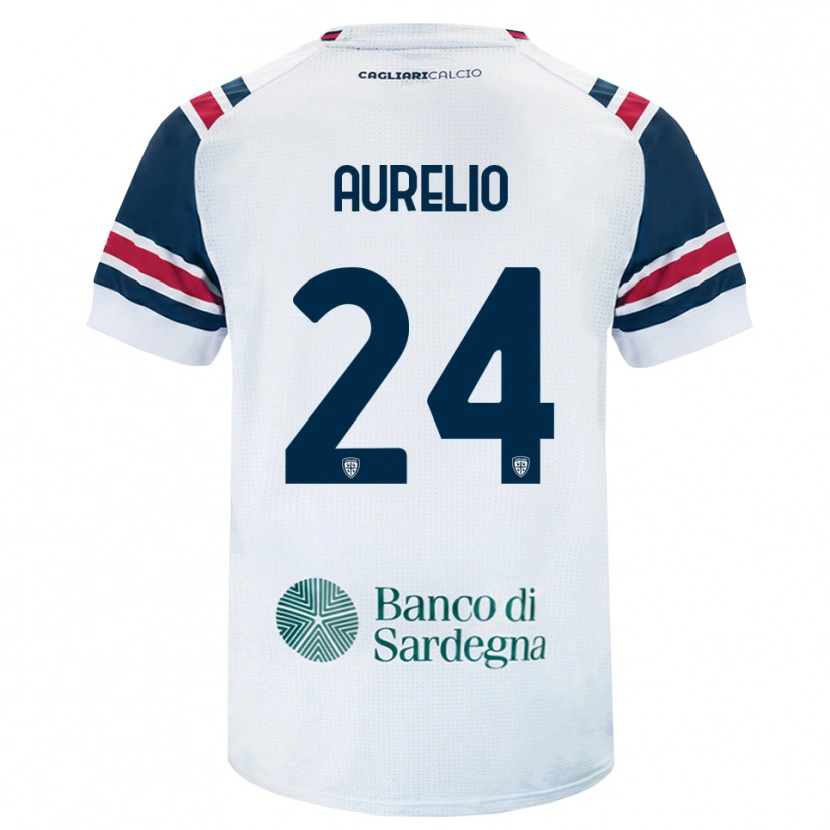 Danxen Mulher Camisola Giuseppe Aurelio #24 Branco Vermelho Verde Alternativa 2026/27 Camisa