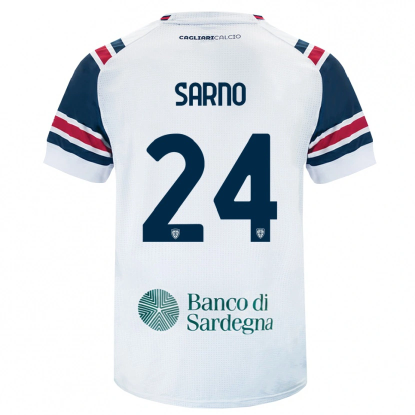 Danxen Mulher Camisola Vincenzo Sarno #24 Branco Vermelho Verde Alternativa 2026/27 Camisa
