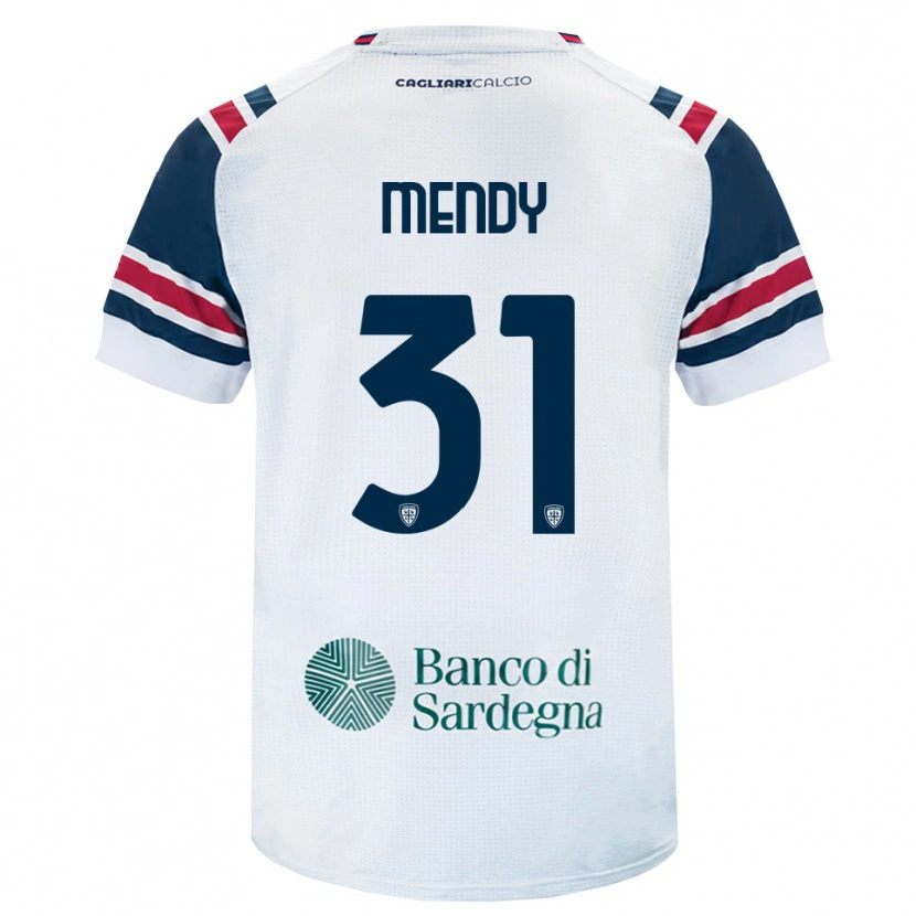 Danxen Mulher Camisola Paul Mendy #31 Branco Vermelho Verde Alternativa 2026/27 Camisa