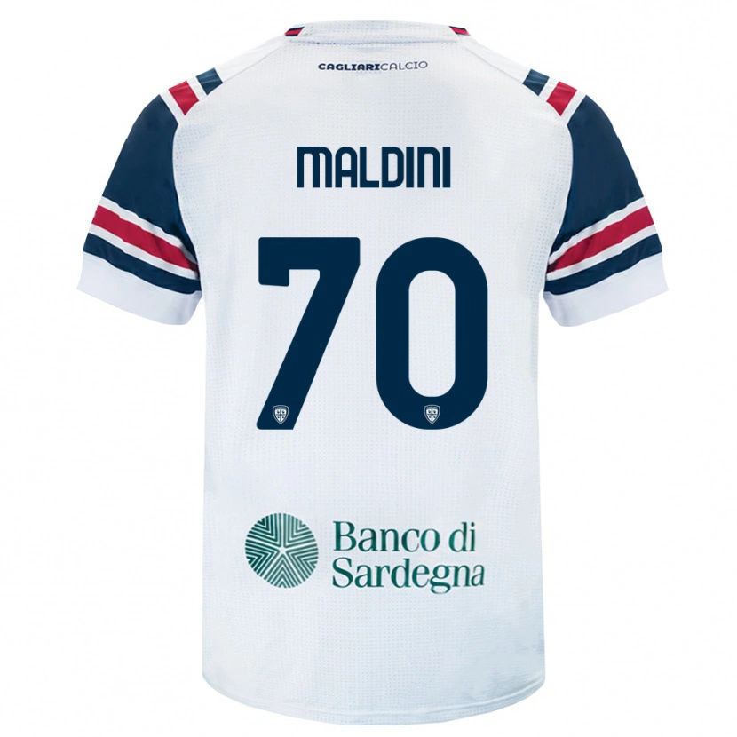 Danxen Mulher Camisola Daniel Maldini #70 Branco Vermelho Verde Alternativa 2026/27 Camisa