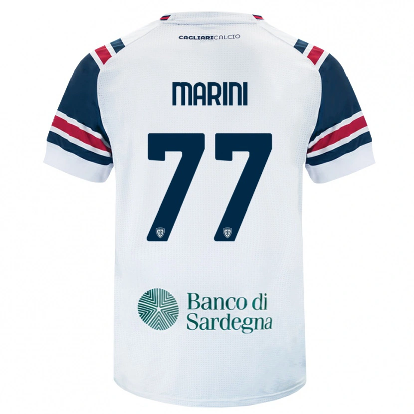 Danxen Mulher Camisola Matteo Marini #77 Branco Vermelho Verde Alternativa 2026/27 Camisa