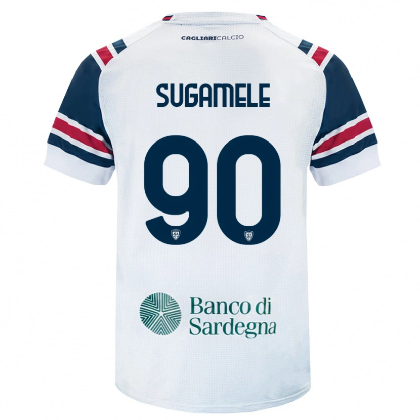 Danxen Mulher Camisola Alessandro Sugamele #90 Branco Vermelho Verde Alternativa 2026/27 Camisa