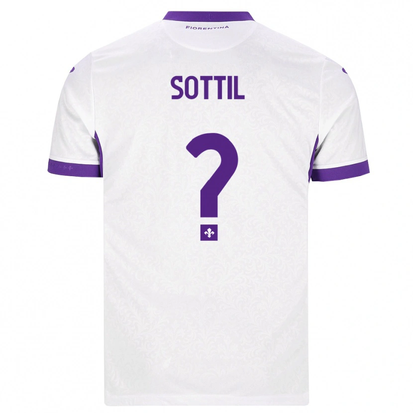 Danxen Mulher Camisola Riccardo Sottil #0 Branco Roxo Alternativa 2026/27 Camisa
