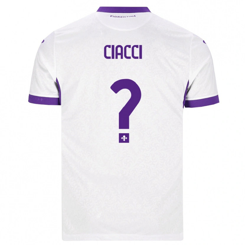 Danxen Mulher Camisola Niccolò Ciacci #0 Branco Roxo Alternativa 2026/27 Camisa
