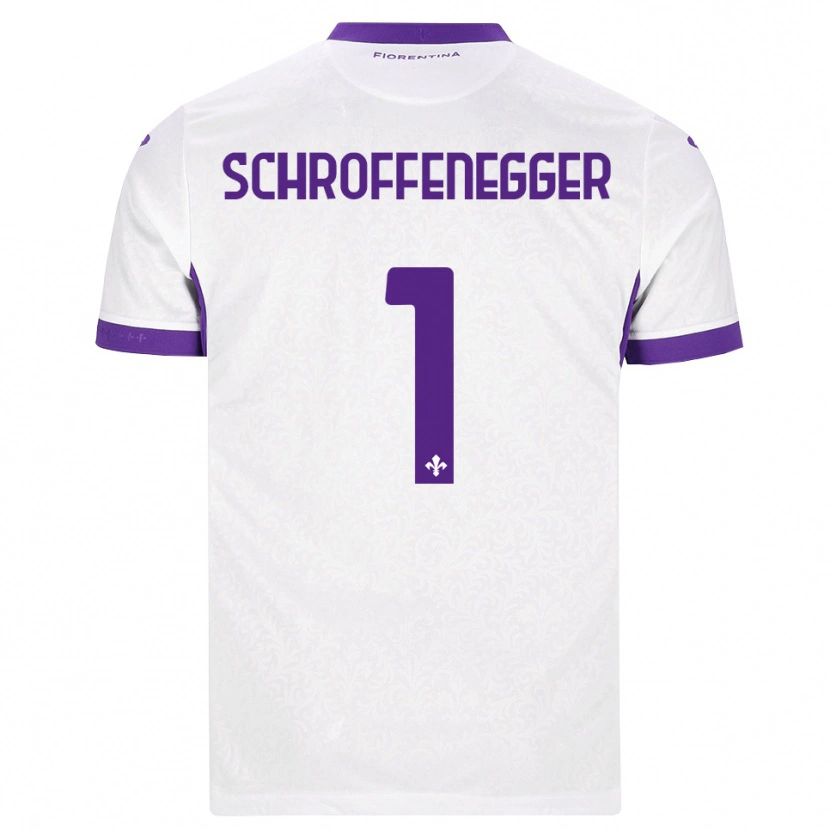 Danxen Mulher Camisola Katja Schroffenegger #1 Branco Roxo Alternativa 2026/27 Camisa