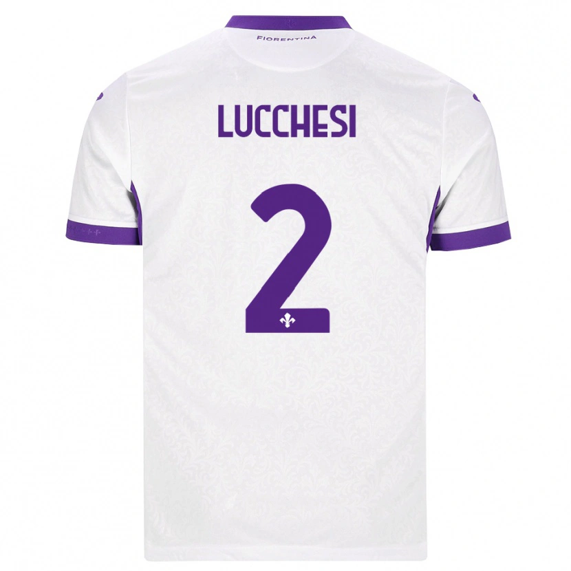 Danxen Mulher Camisola Andrea Lucchesi #2 Branco Roxo Alternativa 2026/27 Camisa