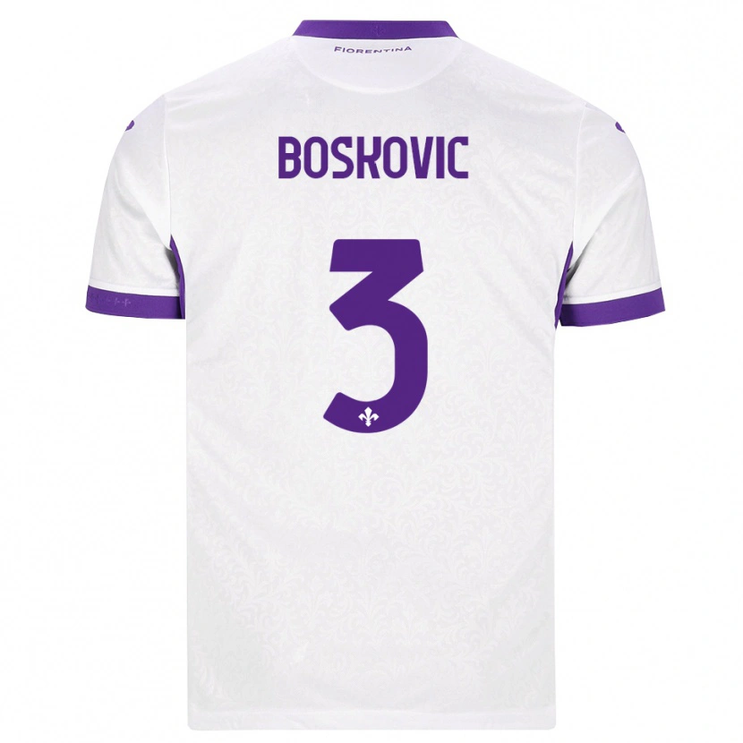 Danxen Mulher Camisola Matko Boskovic #3 Branco Roxo Alternativa 2026/27 Camisa