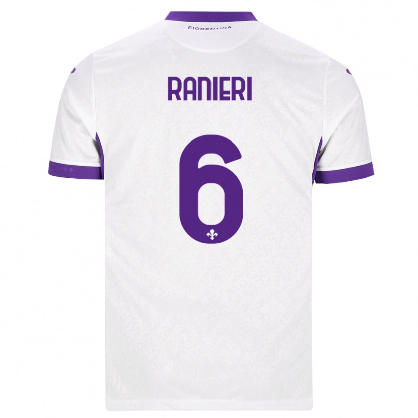 Danxen Mulher Camisola Luca Ranieri #6 Branco Roxo Alternativa 2026/27 Camisa