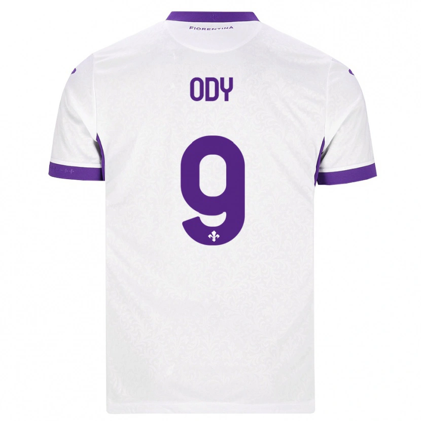 Danxen Mulher Camisola Edwin Ody #9 Branco Roxo Alternativa 2026/27 Camisa