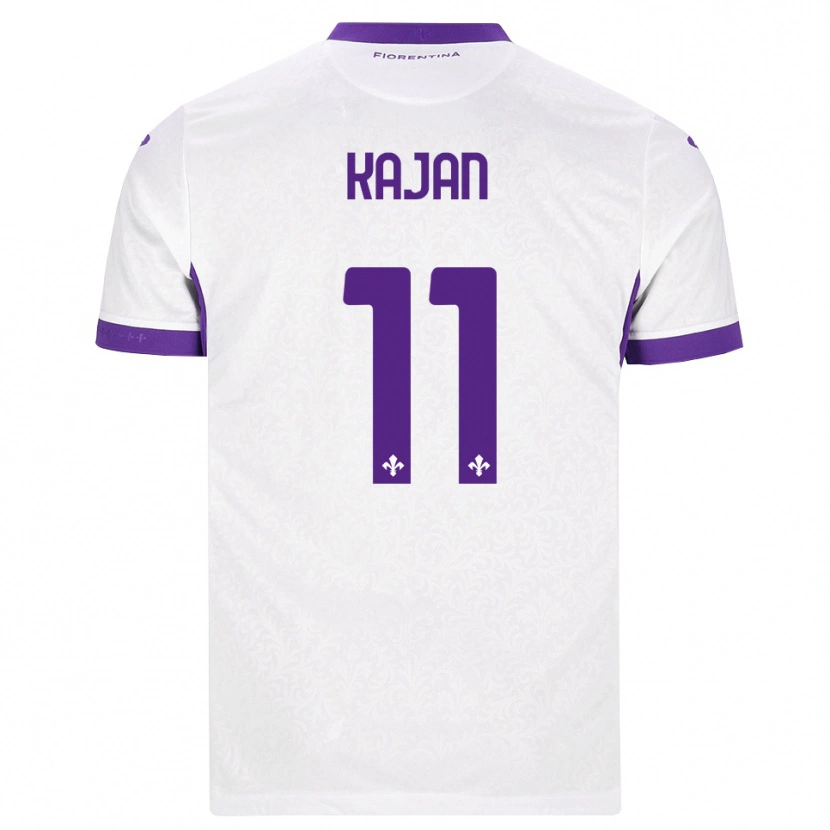 Danxen Mulher Camisola Zsanett Kaján #11 Branco Roxo Alternativa 2026/27 Camisa
