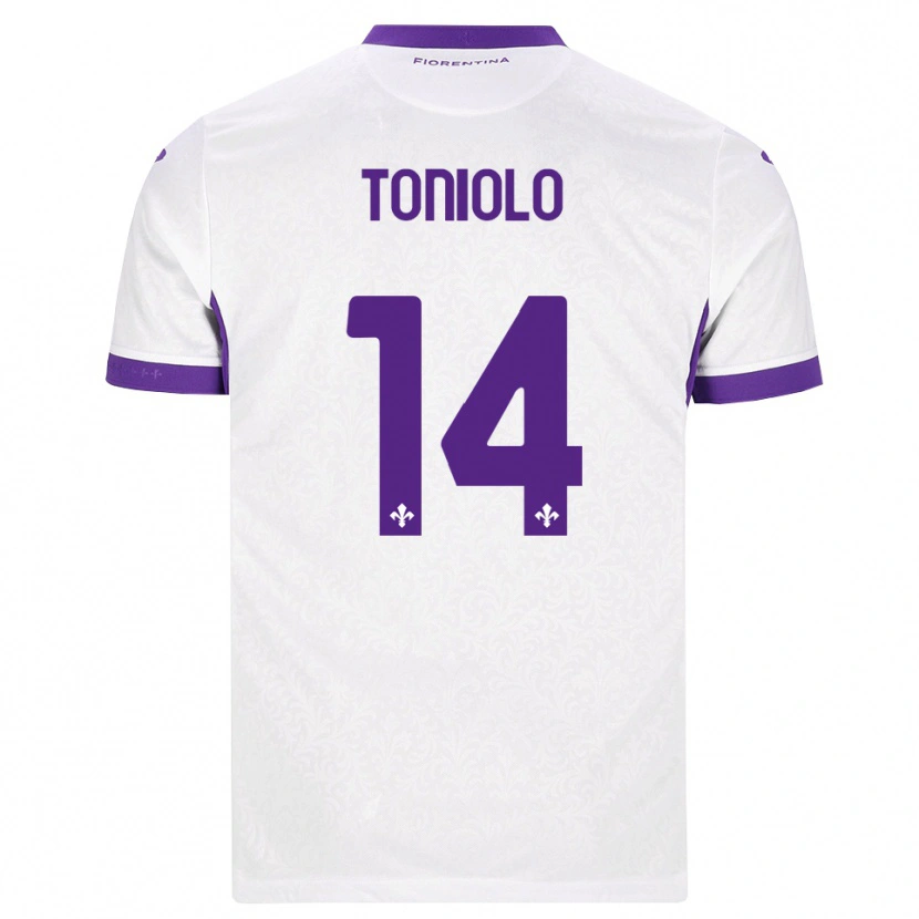 Danxen Mulher Camisola Martina Toniolo #14 Branco Roxo Alternativa 2026/27 Camisa