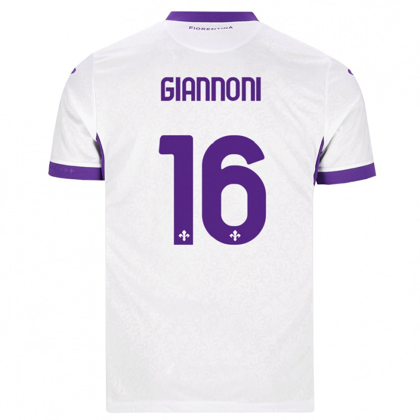 Danxen Mulher Camisola Mattia Giannoni #16 Branco Roxo Alternativa 2026/27 Camisa