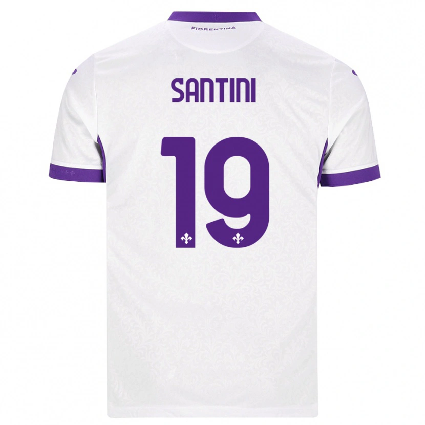 Danxen Mulher Camisola Margherita Santini #19 Branco Roxo Alternativa 2026/27 Camisa