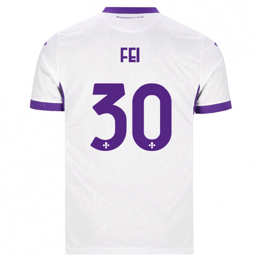 Danxen Mulher Camisola Gianmaria Fei #30 Branco Roxo Alternativa 2026/27 Camisa