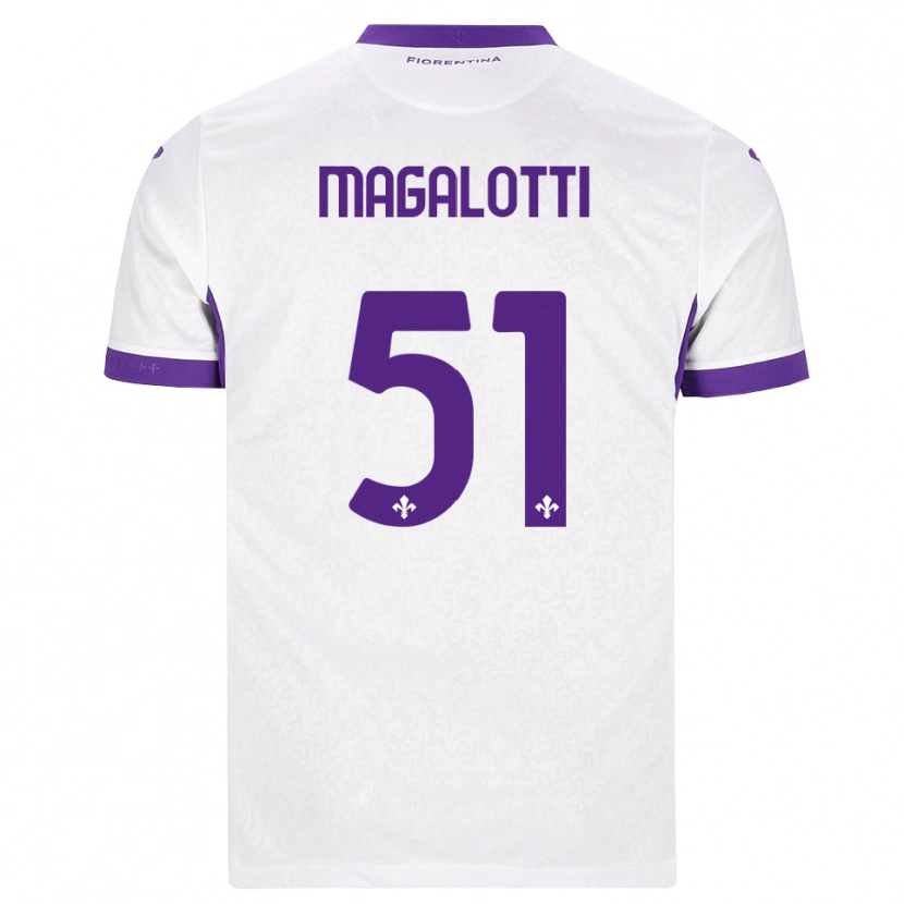 Danxen Mulher Camisola Mattia Magalotti #51 Branco Roxo Alternativa 2026/27 Camisa