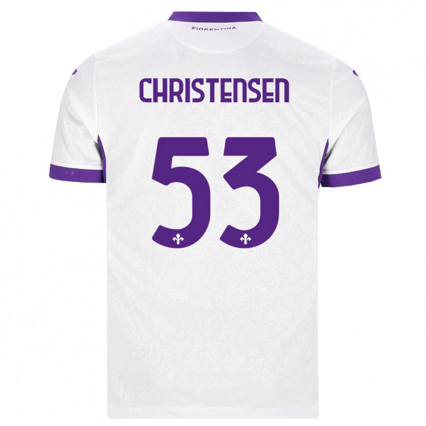 Danxen Mulher Camisola Oliver Christensen #53 Branco Roxo Alternativa 2026/27 Camisa