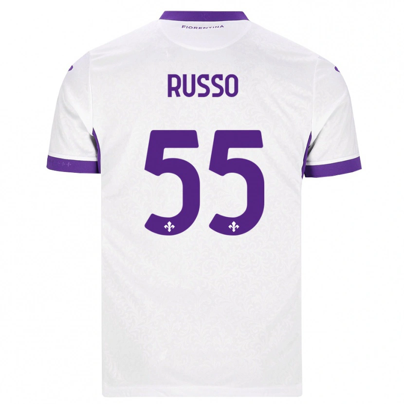 Danxen Mulher Camisola Federica Russo #55 Branco Roxo Alternativa 2026/27 Camisa