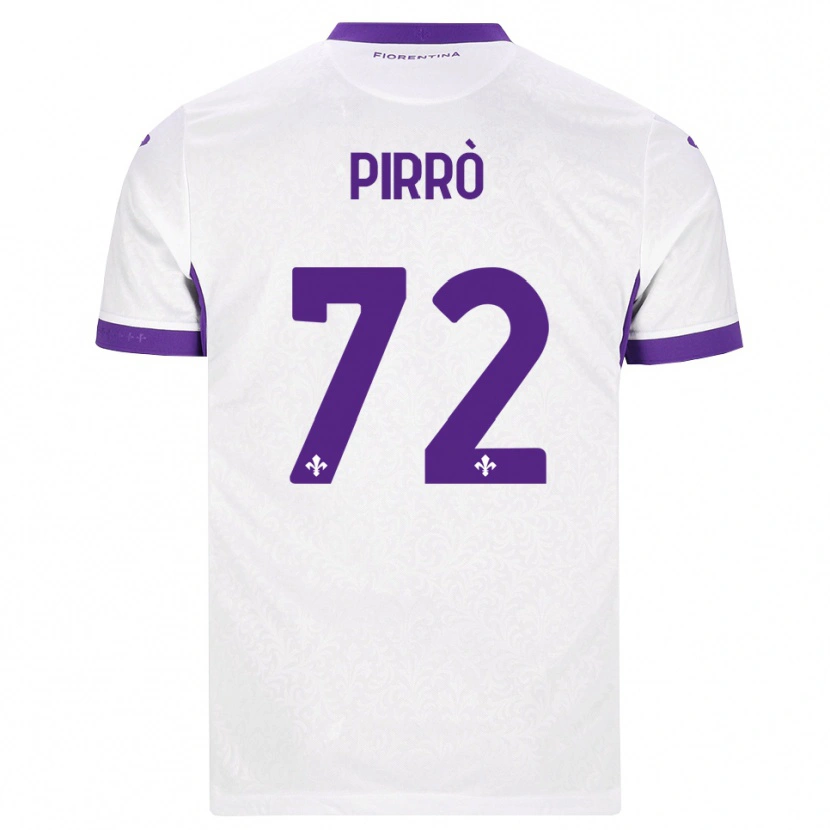 Danxen Mulher Camisola Antonio Pirrò #72 Branco Roxo Alternativa 2026/27 Camisa