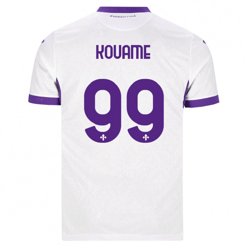 Danxen Mulher Camisola Christian Kouame #99 Branco Roxo Alternativa 2026/27 Camisa