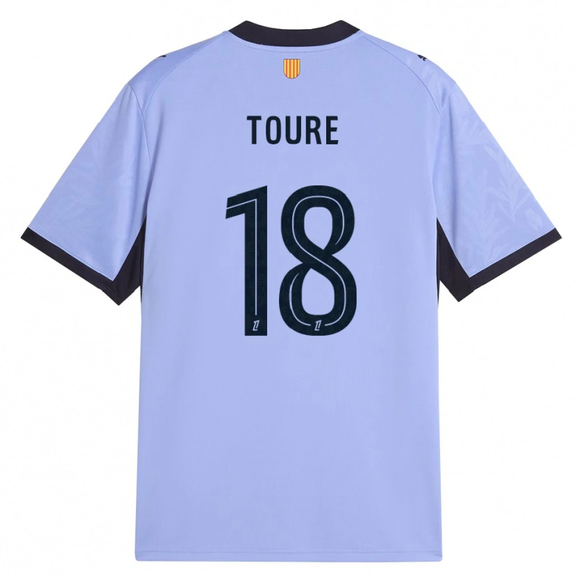 Danxen Mulher Camisola Isaak Toure #18 Lavanda Preto Terceiro 2026/27 Camisa
