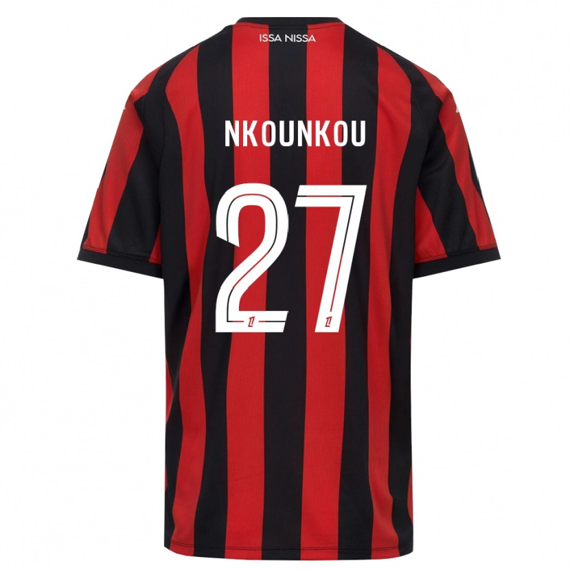 Danxen Mulher Camisola Niels Nkounkou #27 Vermelho Preto Branco Principal 2026/27 Camisa
