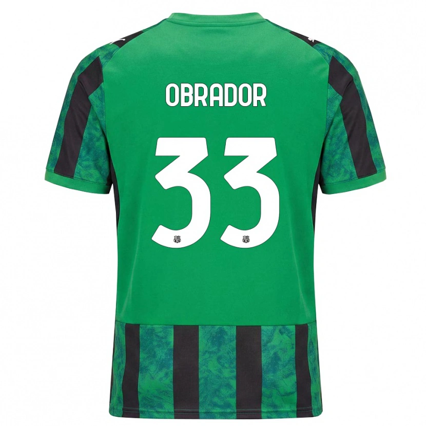 Danxen Criança Camisola Rafa Obrador #33 Verde Preto Branco Principal 2026/27 Camisa