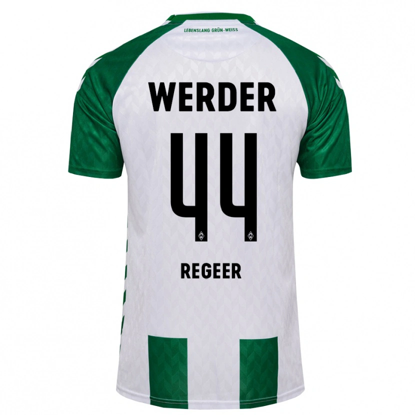 Danxen Criança Camisola Youri Regeer #44 Verde Branco Principal 2026/27 Camisa