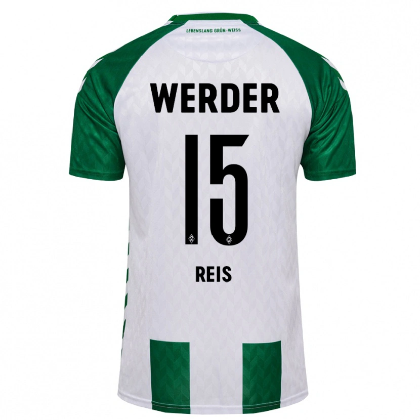 Danxen Criança Camisola Ludovit Reis #15 Verde Branco Principal 2026/27 Camisa