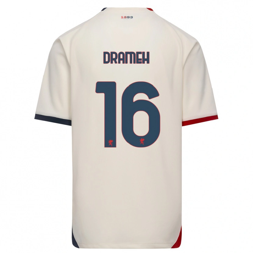 Danxen Criança Camisola Cody Drameh #16 Branco Off-Red Alternativa 2026/27 Camisa