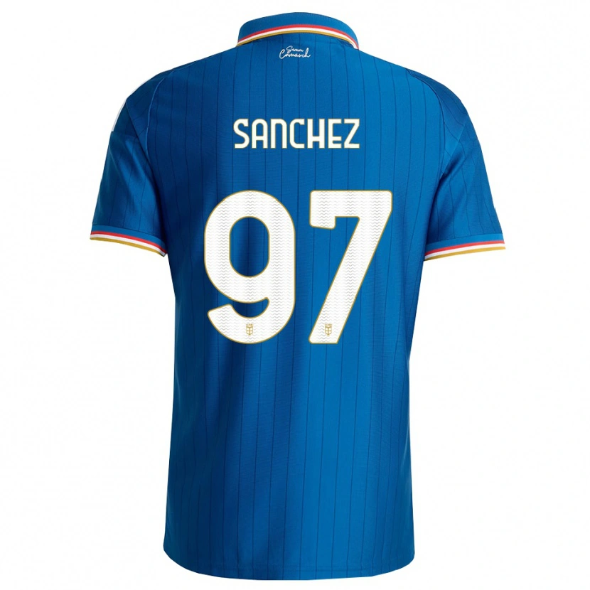 Danxen Criança Camisola Robert Sánchez #97 Azul Branco Vermelho Principal 2026/27 Camisa