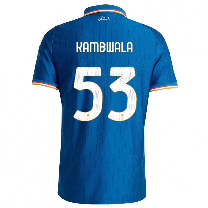 Danxen Criança Camisola Willy Kambwala #53 Azul Branco Vermelho Principal 2026/27 Camisa