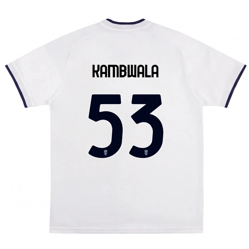 Danxen Criança Camisola Willy Kambwala #53 Branco Vermelho Azul Real Alternativa 2026/27 Camisa