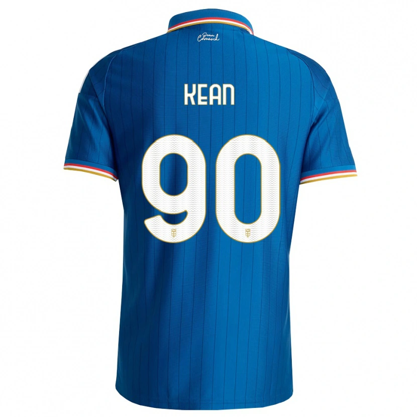 Danxen Criança Camisola Moise Kean #90 Azul Branco Vermelho Principal 2026/27 Camisa