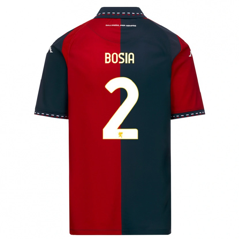 Danxen Criança Camisola Davide Bosia #2 Vermelho Preto Branco Principal 2026/27 Camisa