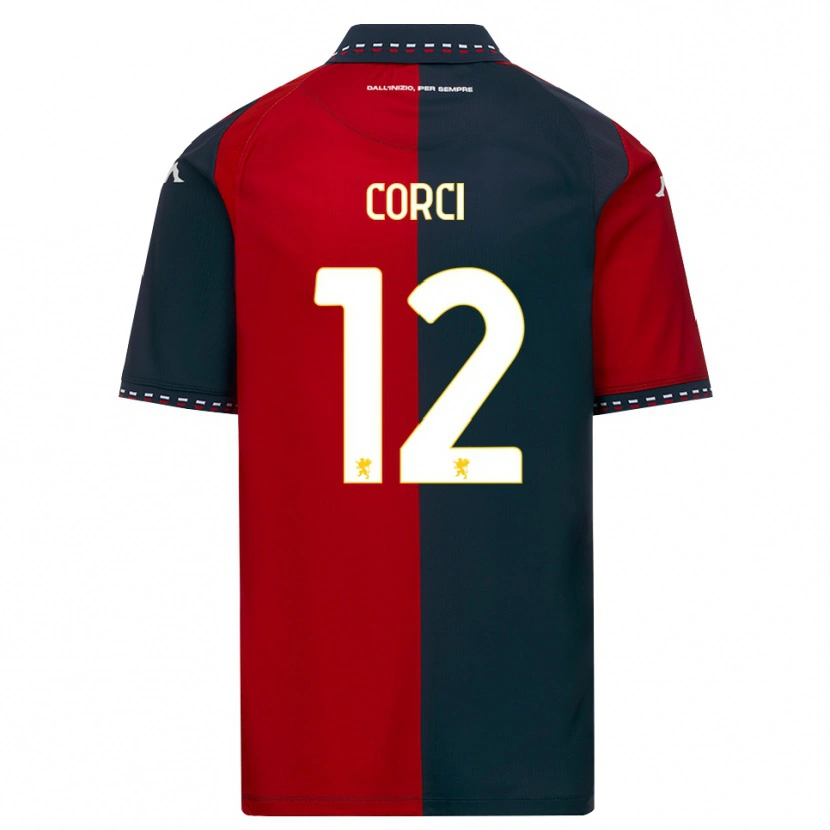 Danxen Criança Camisola Tommaso Corci #12 Vermelho Preto Branco Principal 2026/27 Camisa