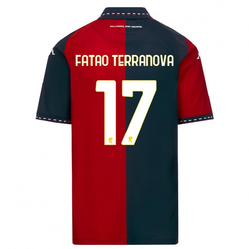 Danxen Criança Camisola Emanuele Fatao Terranova #17 Vermelho Preto Branco Principal 2026/27 Camisa