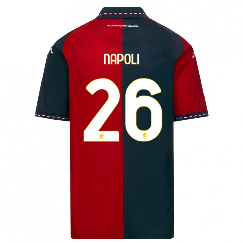 Danxen Criança Camisola Pietro Napoli #26 Vermelho Preto Branco Principal 2026/27 Camisa
