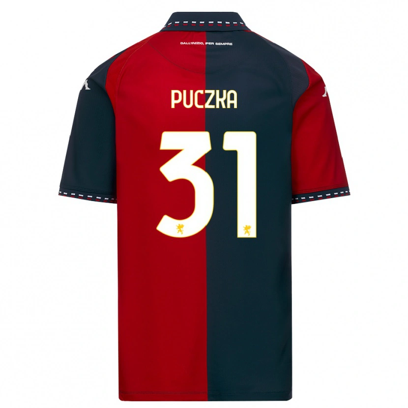 Danxen Criança Camisola David Puczka #31 Vermelho Preto Branco Principal 2026/27 Camisa