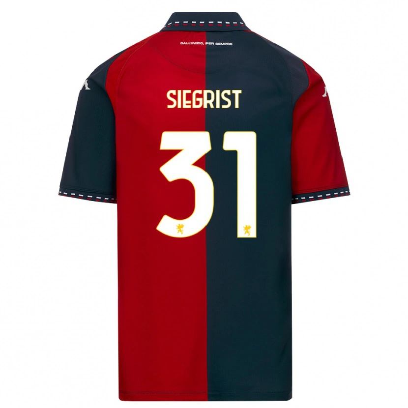 Danxen Criança Camisola Benjamin Siegrist #31 Vermelho Preto Branco Principal 2026/27 Camisa