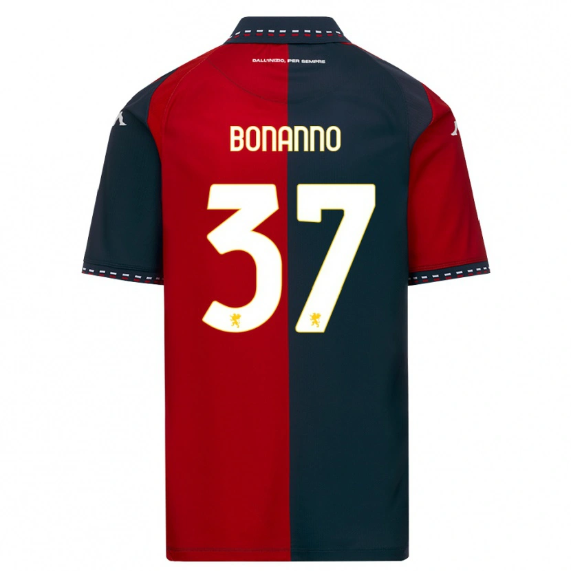 Danxen Criança Camisola Giuseppe Bonanno #37 Vermelho Preto Branco Principal 2026/27 Camisa