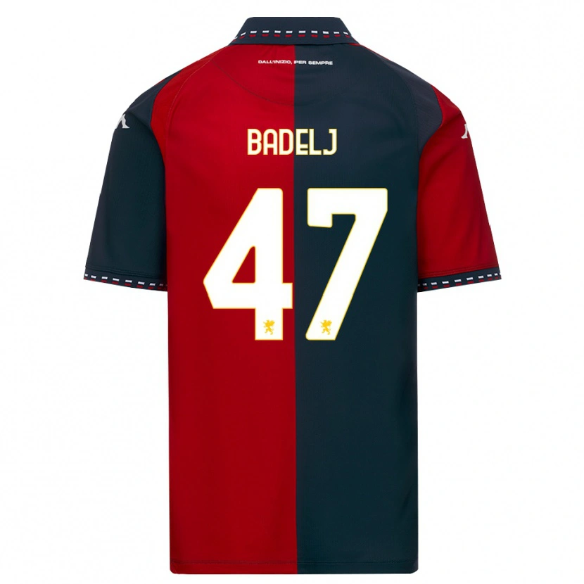 Danxen Criança Camisola Milan Badelj #47 Vermelho Preto Branco Principal 2026/27 Camisa