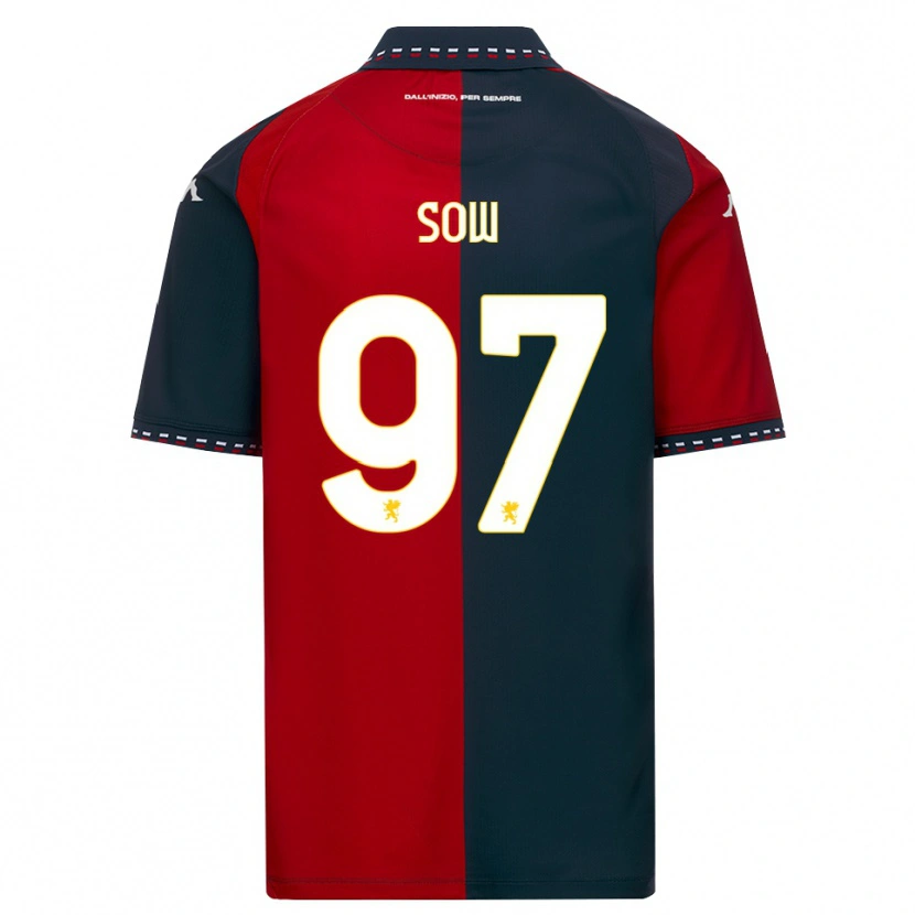 Danxen Criança Camisola Djibril Sow #97 Vermelho Preto Branco Principal 2026/27 Camisa