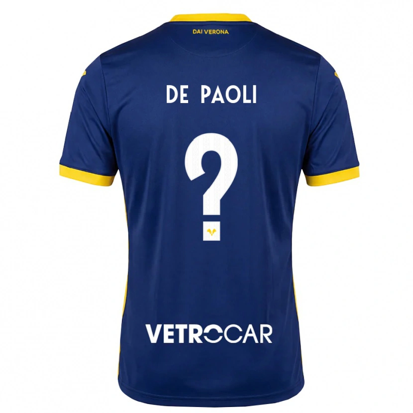 Danxen Criança Camisola Mirko De Paoli #0 Azul Real Amarelo Branco Principal 2026/27 Camisa