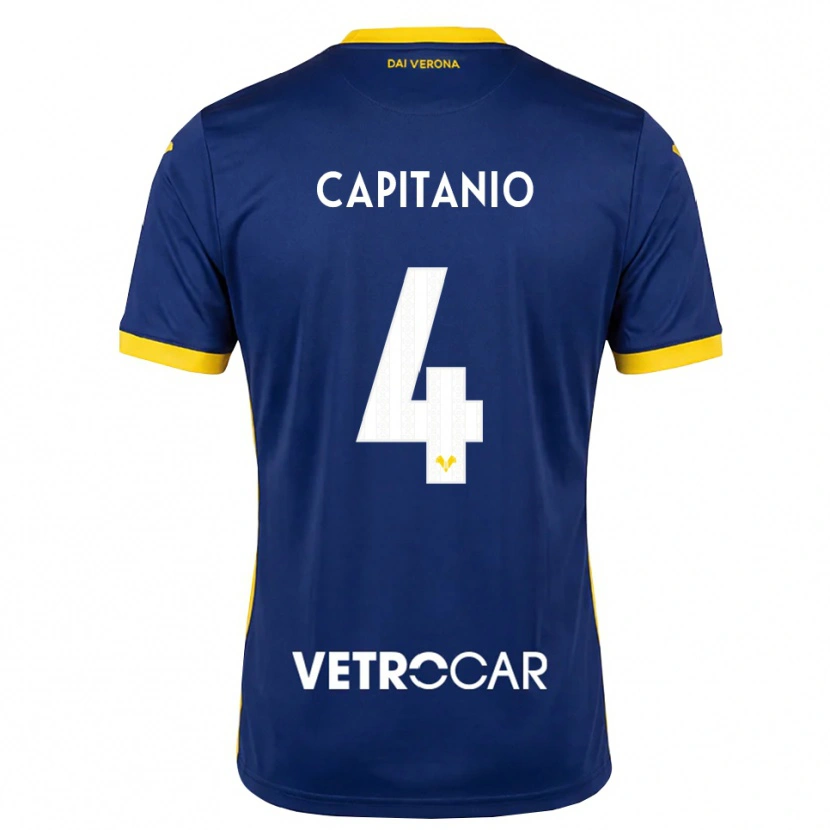 Danxen Criança Camisola Alex Capitanio #4 Azul Real Amarelo Branco Principal 2026/27 Camisa
