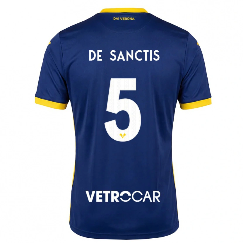 Danxen Criança Camisola Aurora De Sanctis #5 Azul Real Amarelo Branco Principal 2026/27 Camisa