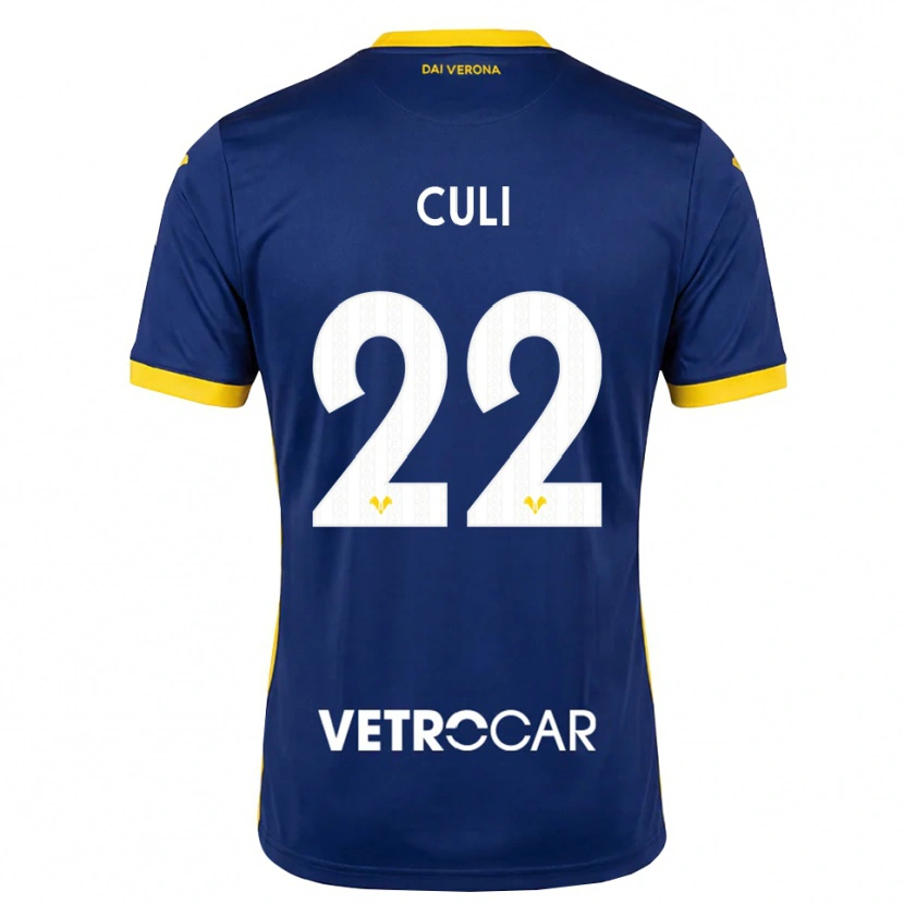 Danxen Criança Camisola Daniel Culi #22 Azul Real Amarelo Branco Principal 2026/27 Camisa