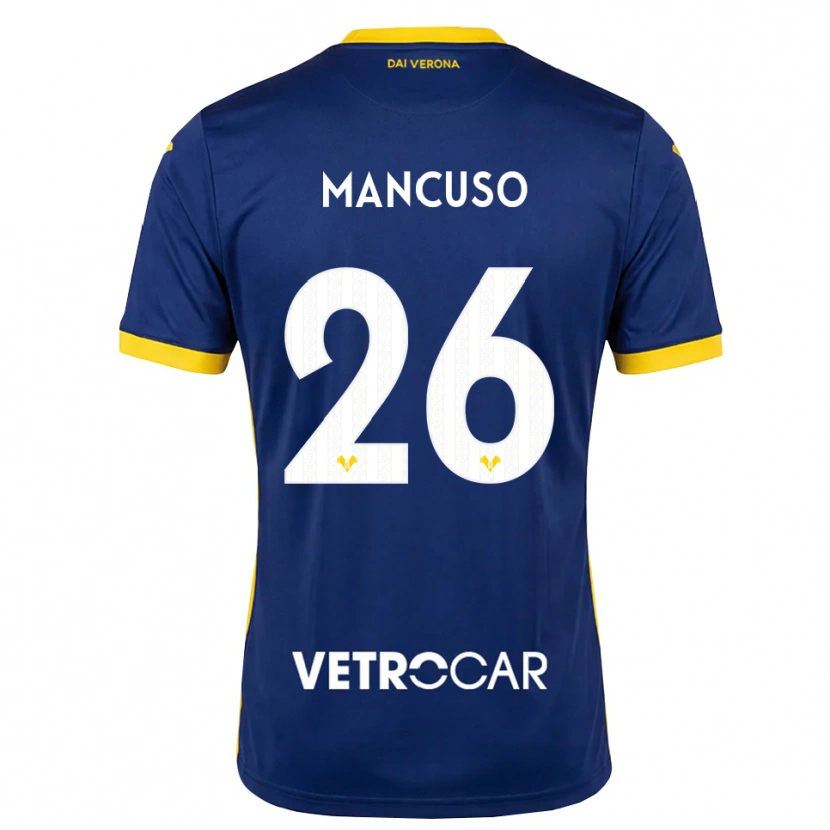 Danxen Criança Camisola Giulia Mancuso #26 Azul Real Amarelo Branco Principal 2026/27 Camisa