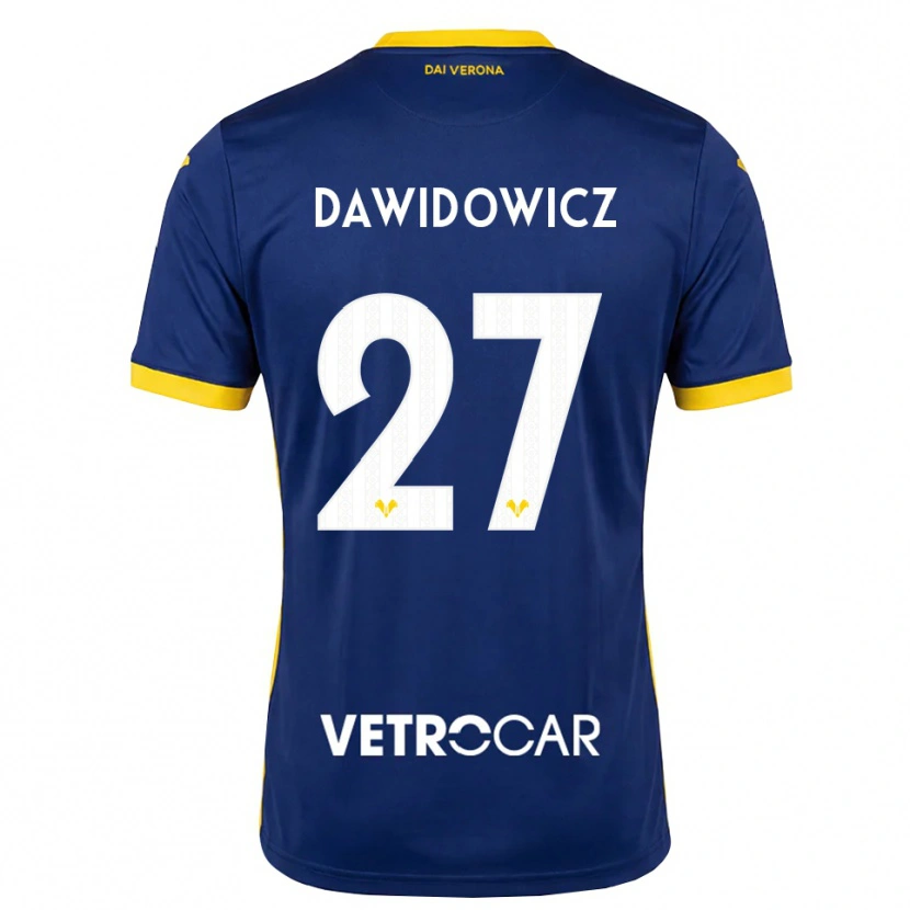 Danxen Criança Camisola Pawel Dawidowicz #27 Azul Real Amarelo Branco Principal 2026/27 Camisa
